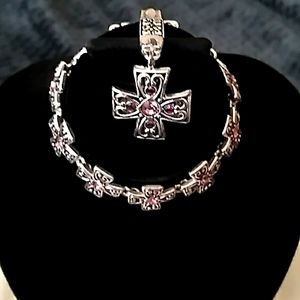 Vintage Premier Design Bracelet & Pendent Set